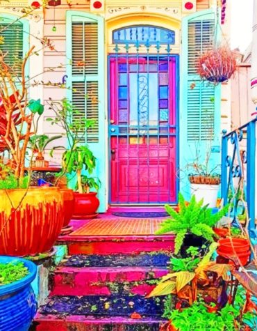 Colorful Bohemian Door Paint By Numbers