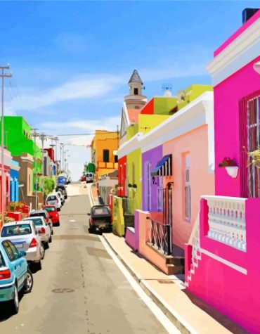 Colorful Bo Kaap Cape Town Paint By Numbers