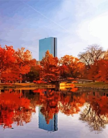 Boston Fall Cityscape Paint By Numbers