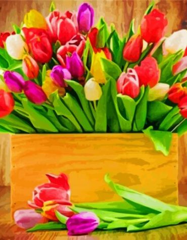 Colorful Tulip Bouquets Paint By Numbers