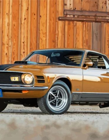 Brown Mustang Mach 1 Car Paint By Numbers