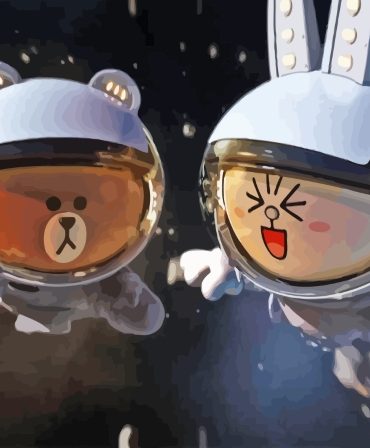Brown And Cony Space Adventure Paint By Numbers