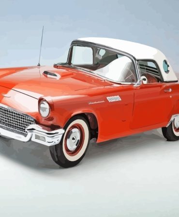 Classic Brown Ford Thunderbird Paint By Numbers