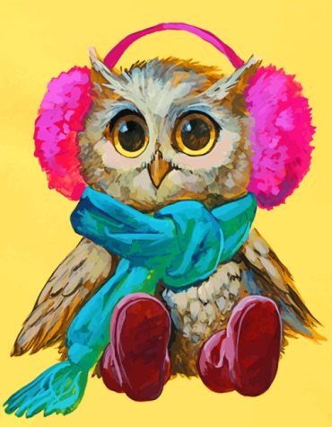 Brown Owl Canvas Paint By Numbers