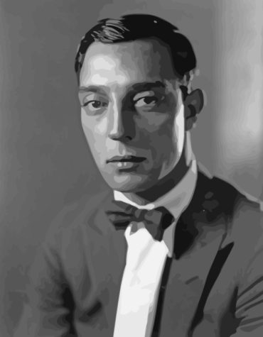 Buster Keaton Black and White Paint By Numbers
