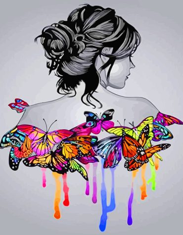 Butterfly Woman Faceless Art Paint By Numbers