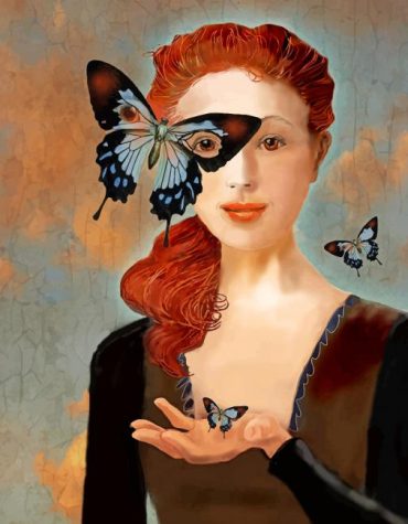 Butterfly and Woman Paint By Numbers