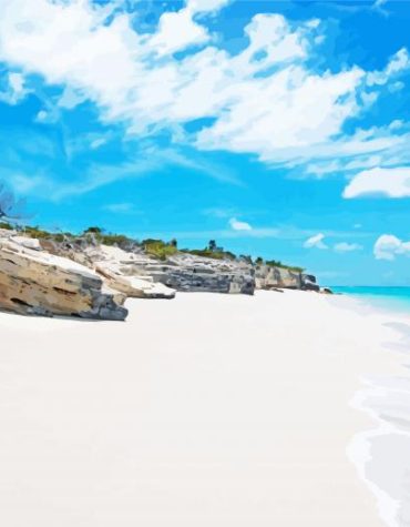 Half Moon Bay Beach Seascape Paint By Numbers