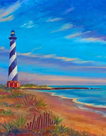 Cape Hatteras Lighthouse Seascape Paint By Numbers