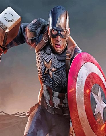 Captain America Superhero Paint By Numbers