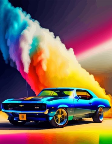 Classic Car Smoke Art Paint By Numbers