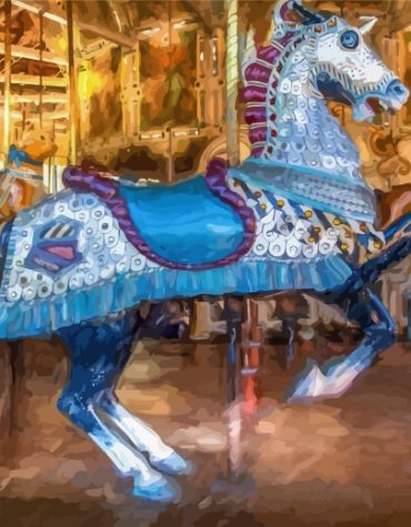 Carousel Horses and Circus Joy Paint By Numbers