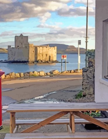 Castle Bay Scotland Landscape Paint By Numbers