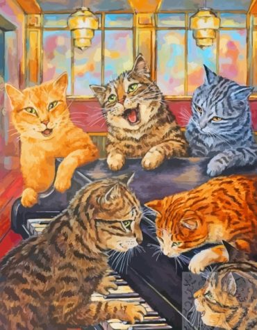 Delightful Cats Relaxing Paint By Numbers