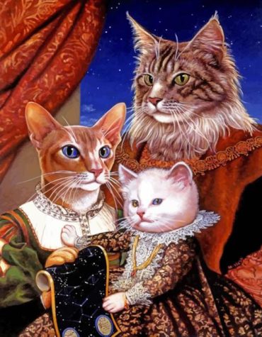 Mr Cat Family Paint By Numbers