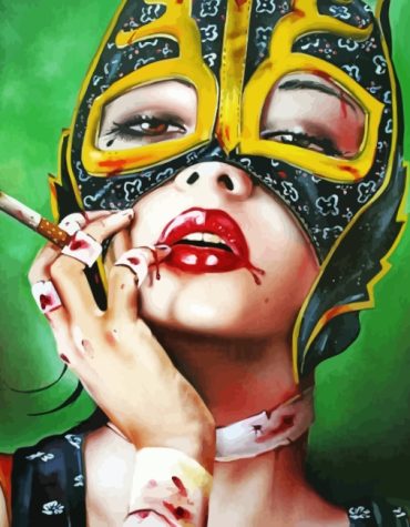 Cat Woman Smoking Ladies Paint By Numbers