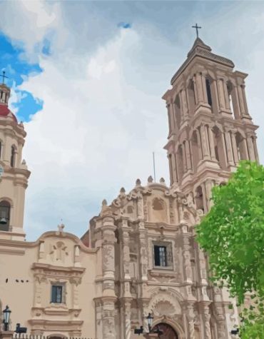 Saltillo Cathedral Mexico Paint By Numbers