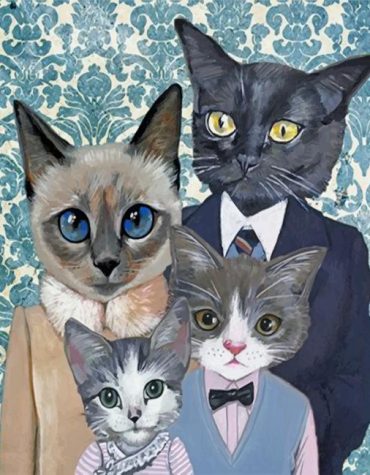 Mr Cat Family Paint By Numbers