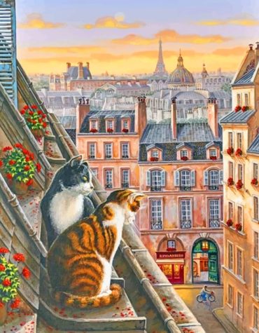 Parisian Cats Paint By Numbers