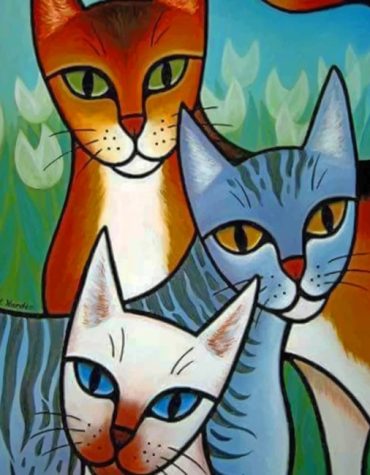 Blue Cats Paint By Numbers