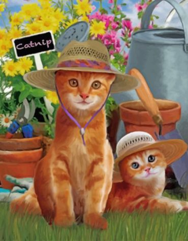 Cats in Sun Hats Paint By Numbers