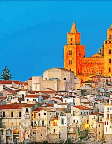 Cefalu Cathedral Masterpiece Paint By Numbers