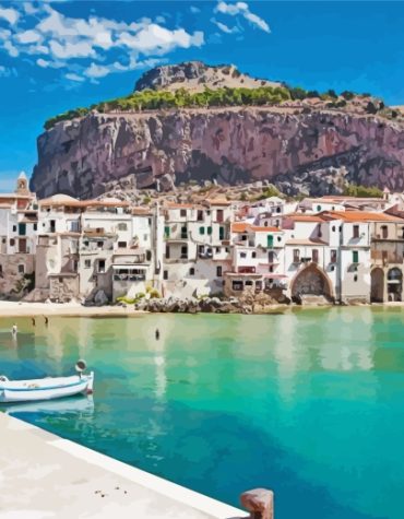 Cefalu Italy Scenic Paint By Numbers