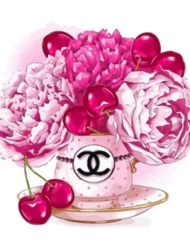 Chanel Pink Flowers Paint By Numbers