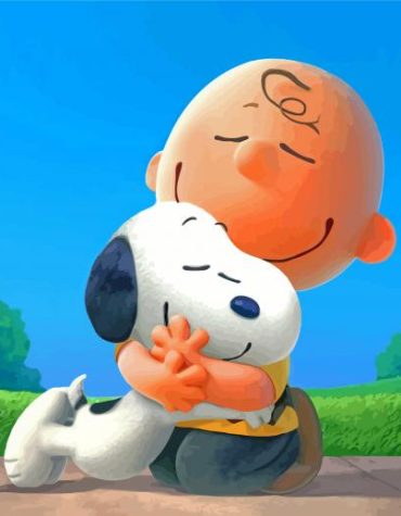 Charlie Brown and Snoopy Cartoon Paint By Numbers