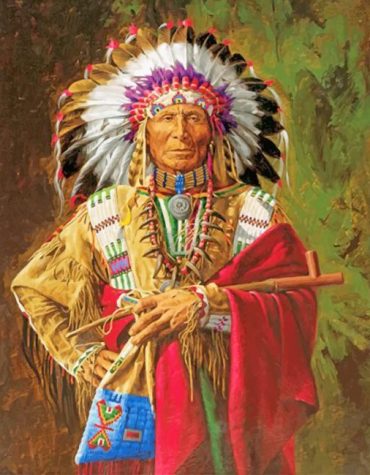 Cherokee Chief Illustration Paint By Numbers
