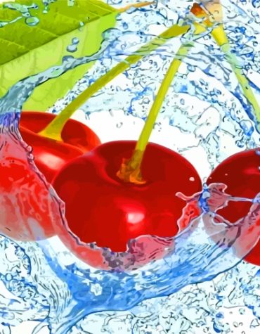 Aesthetic Fresh Cherries Paint By Numbers