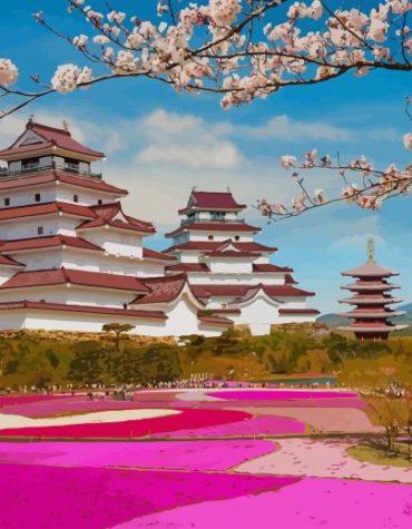 Cherry Blossoms Hokkaido Paint By Numbers