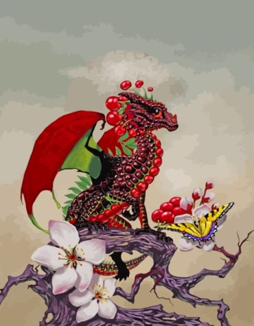 Cherry Dragon Fantasy Paint By Numbers