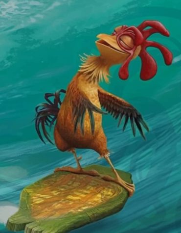 Chicken Surfing Fun Paint By Numbers