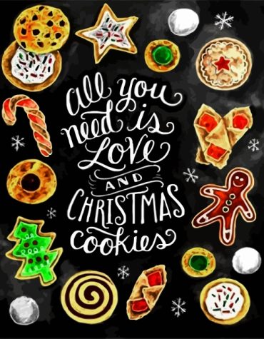 Christmas Calligraphy Quote Paint By Numbers