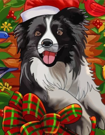 Festive Dog Holiday Paint By Numbers