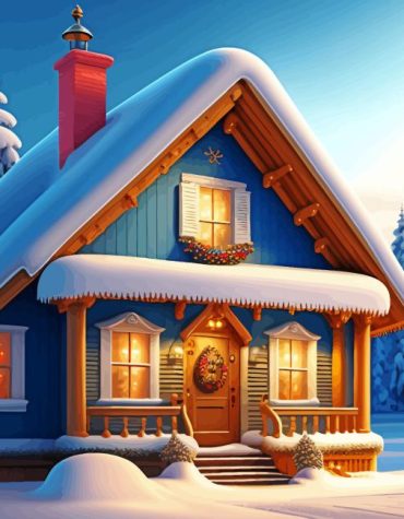 Winter Wonderland Christmas House Paint By Numbers
