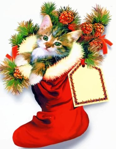 Christmas Cat Paint By Numbers