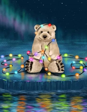 Polar Bear Christmas Paint By Numbers