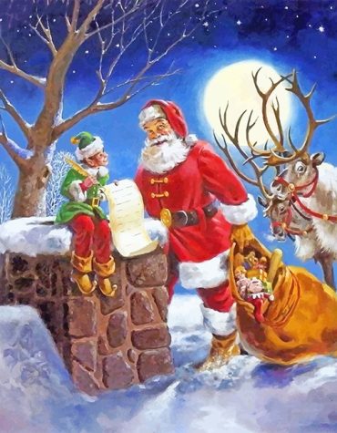Santa's Christmas Spirit Paint By Numbers