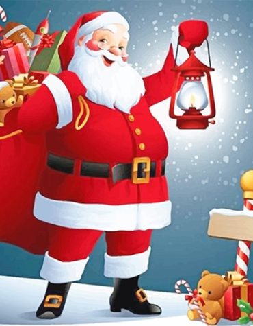 Joyful Santa Gifts Paint By Numbers
