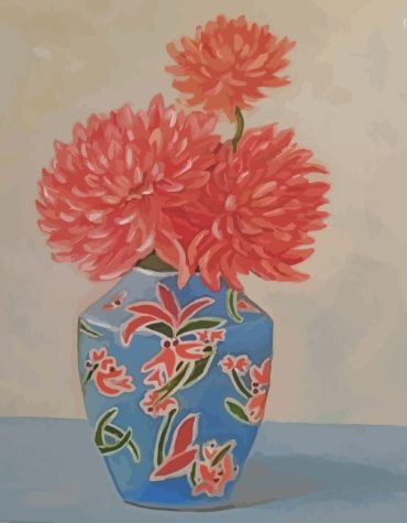 Pink Chrysanthemum Blooms Paint By Numbers