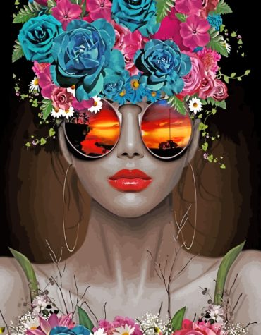 Floral Woman in Full Bloom Paint By Numbers