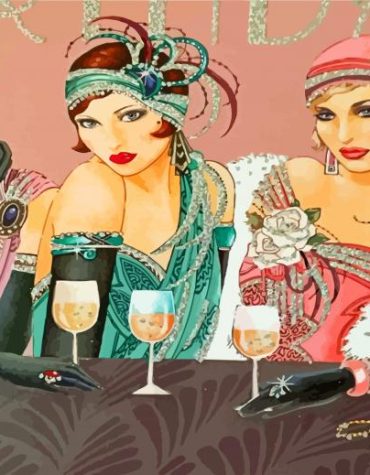 Classy Deco Ladies Celebrating Paint By Numbers