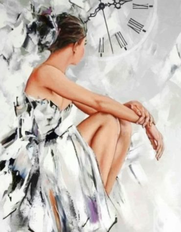 Woman with Clocks Paint By Numbers