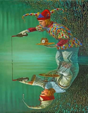 Colorful Clown Water Reflection Paint By Numbers