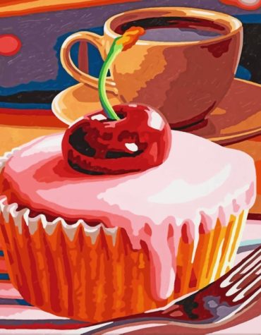 Coffee and Cake Delight Paint By Numbers