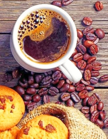 Coffee Beans and Sweet Cookies Paint By Numbers