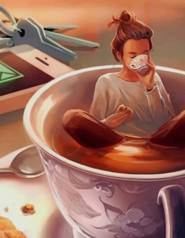 Coffee-Themed Paint By Numbers