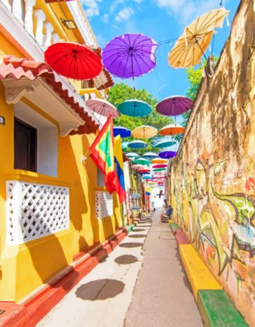 Colorful Colombia Streets Paint By Numbers